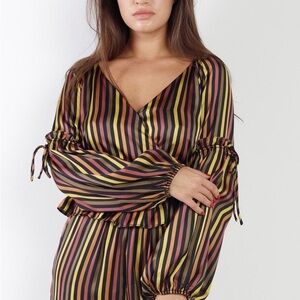 Mustard Seed Multicolor Striped Blouse